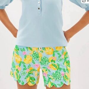 Lilly Pulitzer  Buttercup stretch short Size 14 Bluette Make Lemonade 14